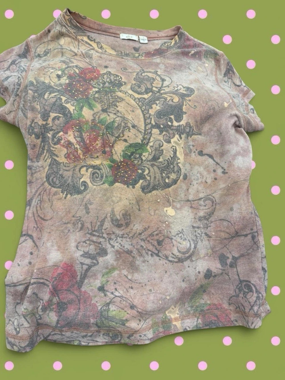 apt.9 Abstract Print Top Pink Large